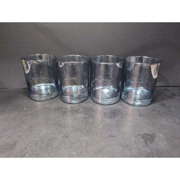 Libbey Ombre Blue‎ Gray Glasses, Set Of 4, Vintage 12 Oz Barware, Old Fashioned - Picture 1 of 9
